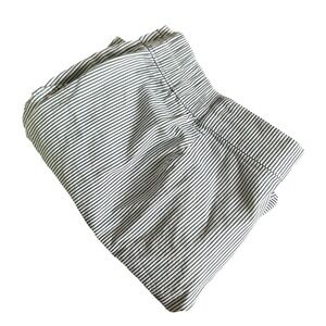 Karen Scott Women's Size 16‎ Seersucker White & Navy Blue Striped Pants Elastic